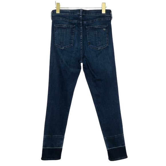 Rag & Bone High Rise Ankle Skinny Jeans Dark Wash Size 27 - Picture 5 of 9
